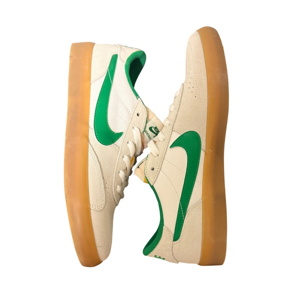 Nike SB Heritage Vulc Mens Cream Green Gum Sole Skate Shoes Size 8 CD5010 101